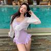 High-end Pure Desire Conservative Covering Abdomen Showing Slimming Sexy Hot Seaside Vacation One-piece Swimsuit Woman