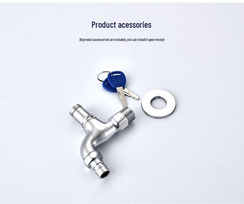 Lockable Outdoor Anti-theft Washing Machine Faucet with Key for Rental Property