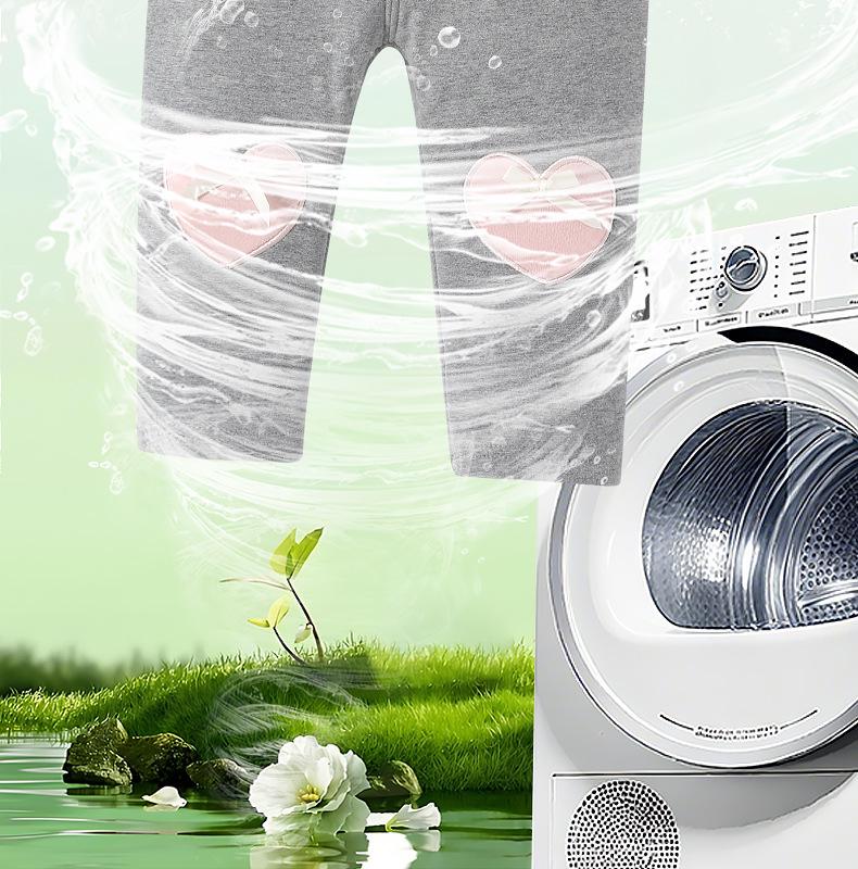 2025 Herbst/Winter Mädchen Leggings mit Herzdesign, Fleece gefüttert für Babys 0-3 Jahre - Lange Hosen mit offenem Schritt