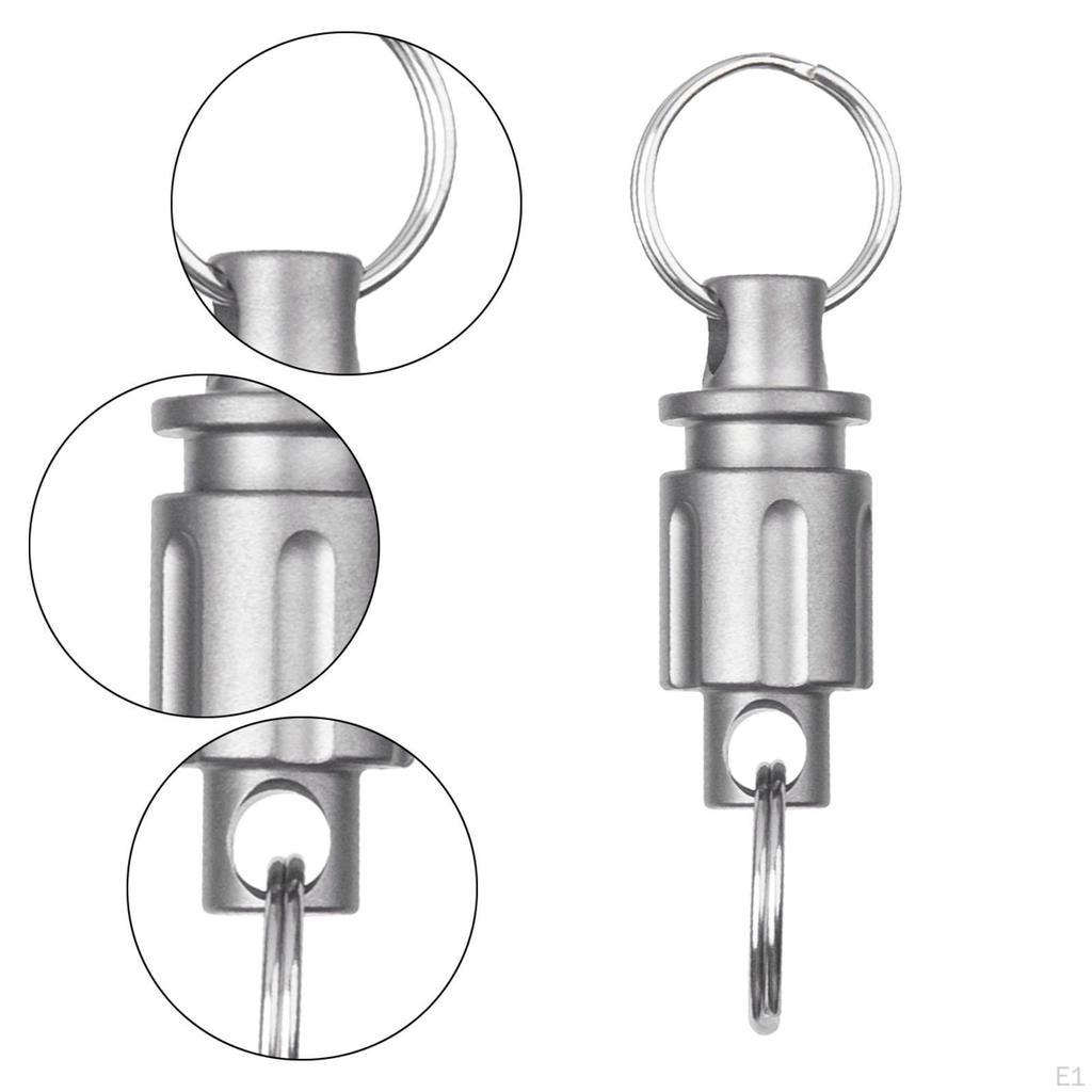 Titanium Quick Release Keychain Car Key Holder with Rings Detachable for Picnic