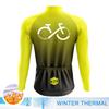 2025 Winter Gradient Color Cycling Jersey Men Winter Thermal Fleece Cycling Clothing MTB Sportswear Cycling Jacket Ropa Ciclismo