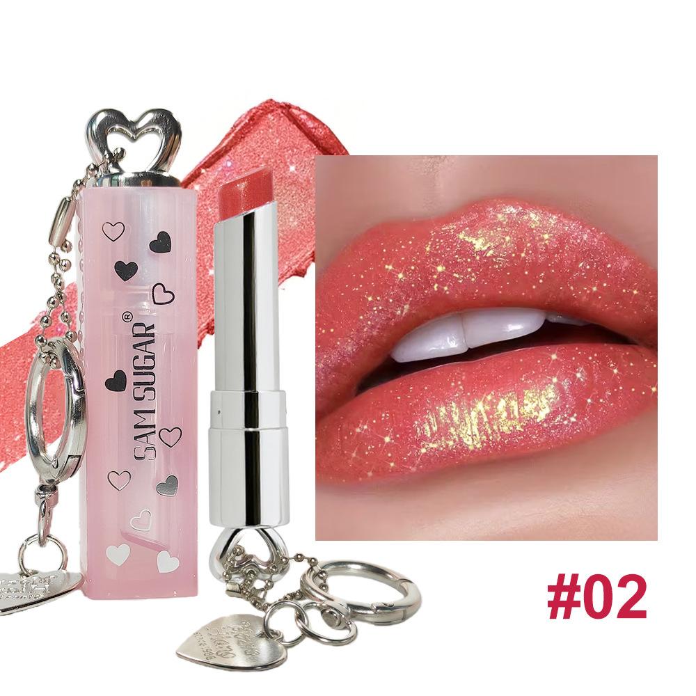 Love Chain Feuchtigkeitsspendender Perlglanz-Lippenstift, Feiner Schimmer, Lang anhaltend, Leicht zu färben, Tassenfest, Verbessert Teint und Persönlichkeit Lippenstift