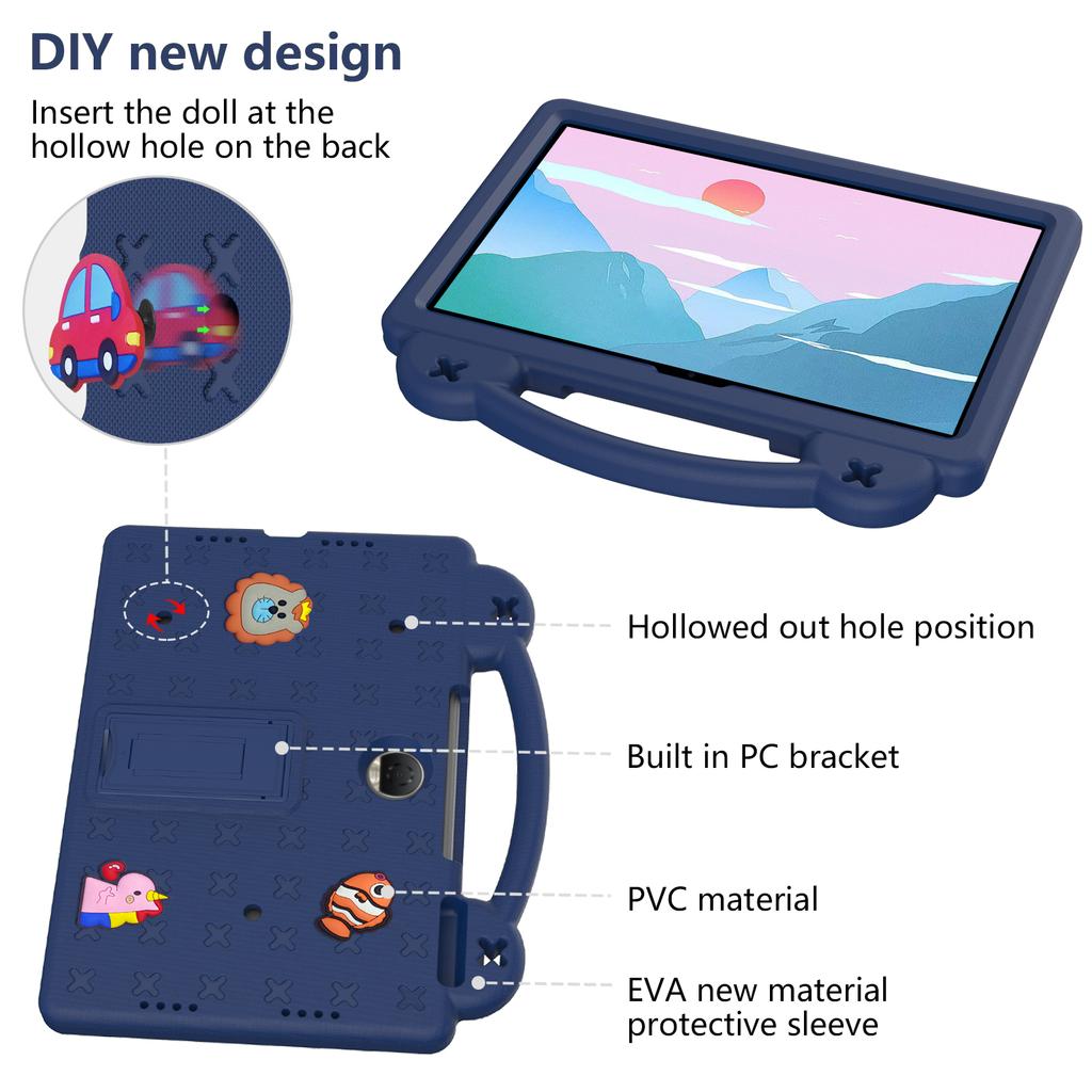 For Honor Pad 9 Tablet Case Anti-scratch EVA Cute Patterns Kickstand Cover with and Handle