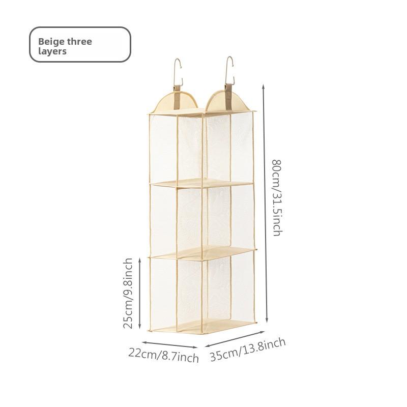 Mehrschichtiger Stoff Wandmontierter Dormi Aufbewahrungs-Ra Beutel Hängender Organizer Schrank Aufbewahrungsbeutel für Schlafzimmerorganisation