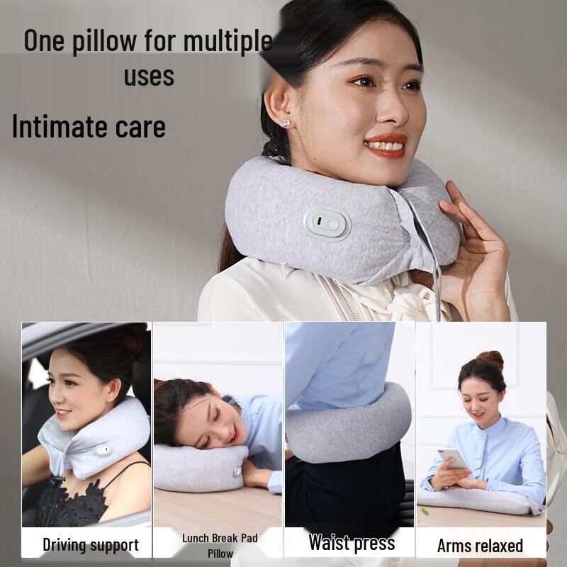 Hozheng Portable Memory Foam U-Shaped Neck Massager Pillow