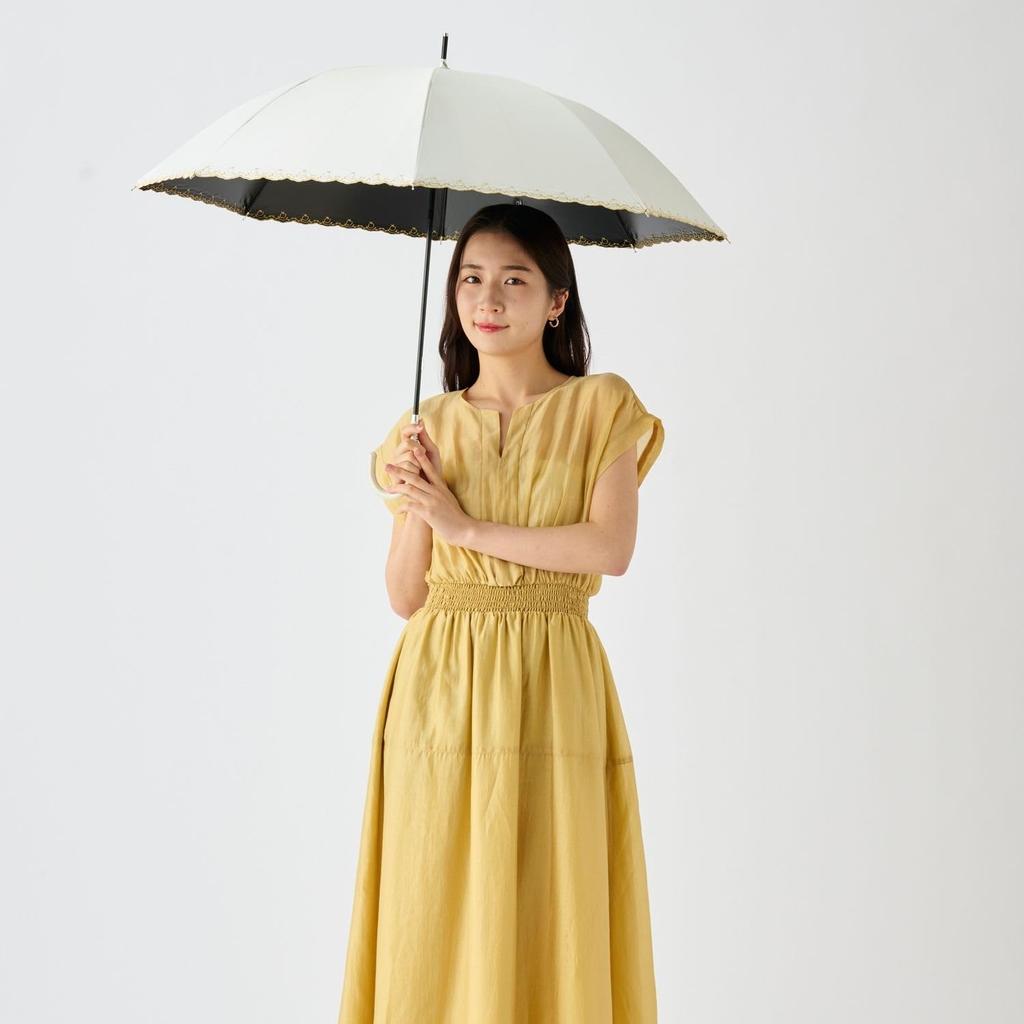 Moonbat Long Sun and Rain Light Heat UV Apple Scallop [Esta] Women's Parasol, Protection, Blocking, Blocking, Protection, Design, 31-230-30263-06,