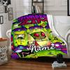 Invader Zim Flannel Blanket With Customizable Name Comfortable In All Seasons Suitable For Sofas Beds Travel Camping And Office Decoration Perfect