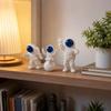 Polyvinyl Chloride 3Pcs Astronaut Action Figurine Home Decor Astronaut Statue Study Office Desk Decor Showpiece