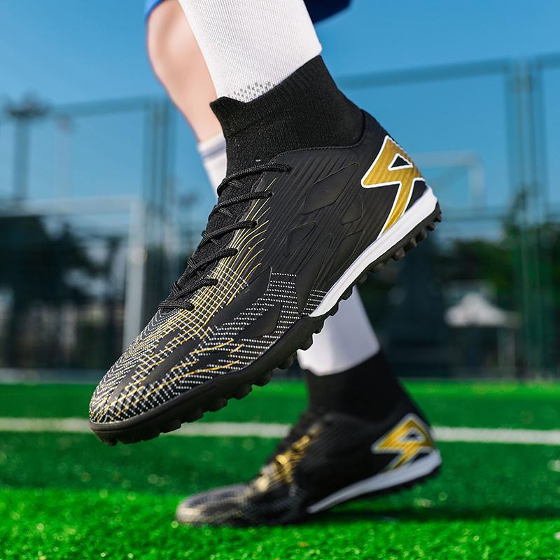 Tenagers Men's Soccer Shoes  Non-Slip AG/TF Soccer Cleats Ankle Boots Unisex Large Size Ultralight Football Boots Boys Sneakers