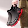Fashion New Short Tube Low Top Anti Slip Waterproof Men's Rain Boots Popular Flat Bottomed Sleeve Men's Rain Boots