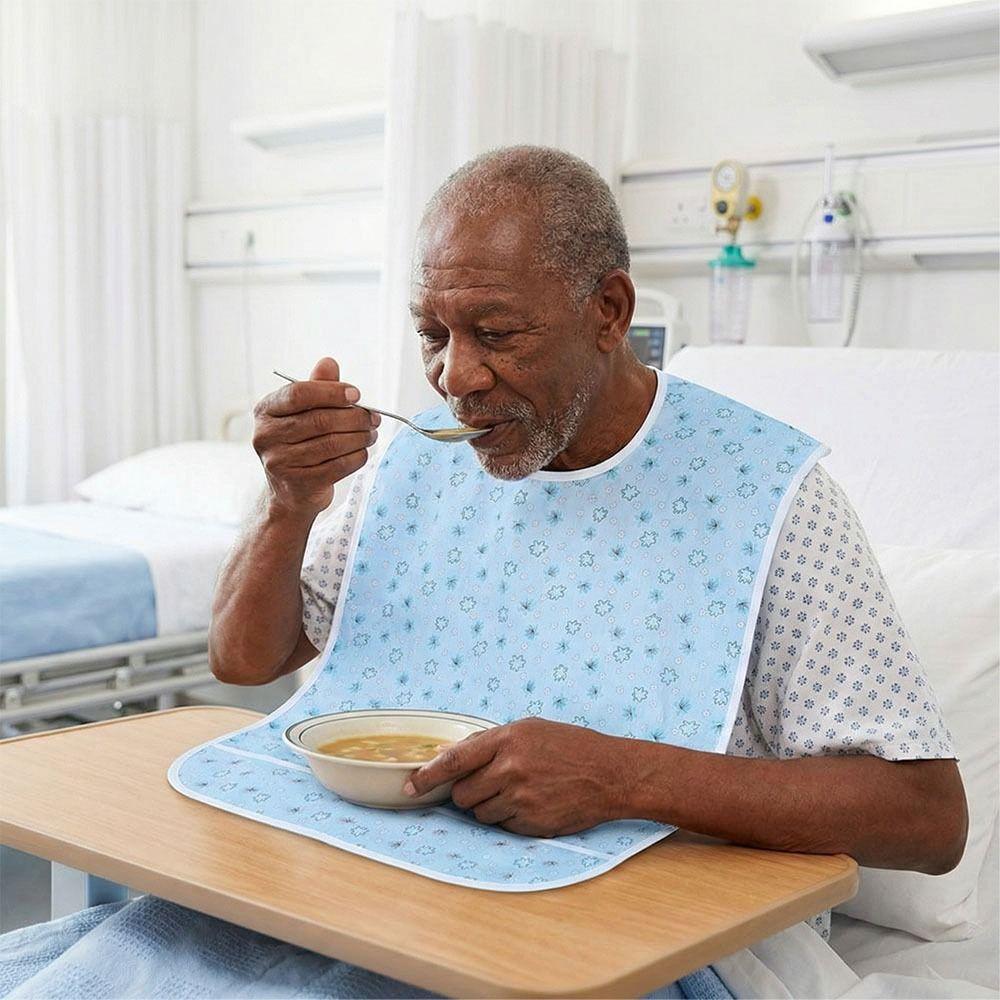 Waterproof Elderly Eating Bib Washable Rice Pocket Bib Multi-purpose Adult Bib  Feeding Nursing