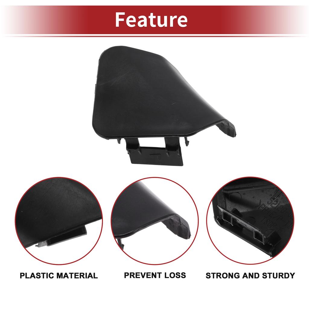 UXCELL Right Front Car Tow Hook Cover Cap for Toyota Highlander No.521270E070 Black 1Pc