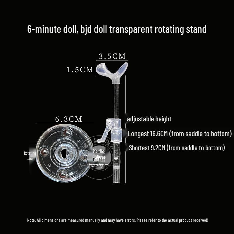 Adjustable Stainless Steel Doll Stand for 30cm to 60cm BJD Dolls with Multiple Support Points