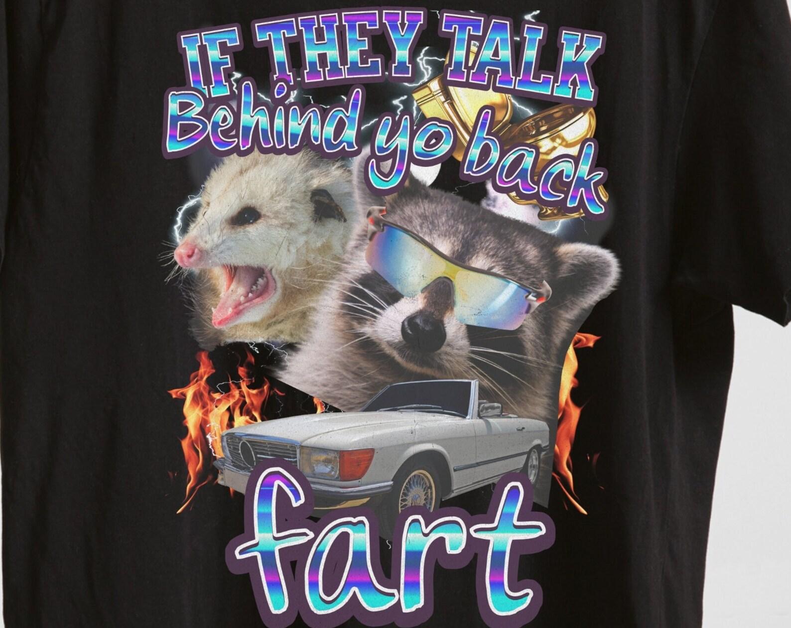 Funny Raccoon Opossum Meme T-Shirt, Mental Health Tee S