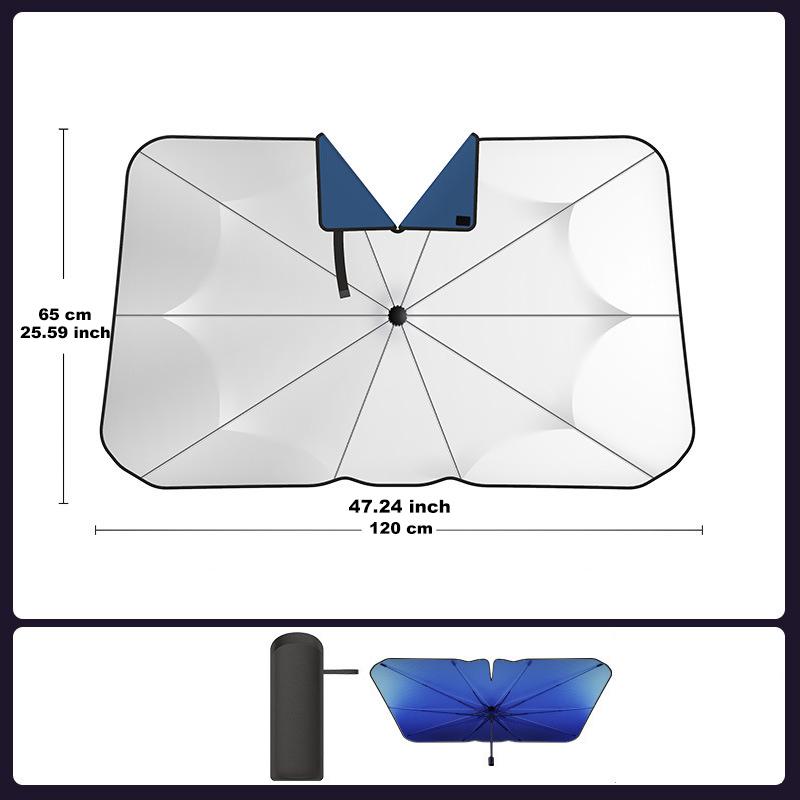 Car Front Windshield Sunshade Umbrella Summer Retractable Sun Protection Sunshade Blocking Car Parasol Small