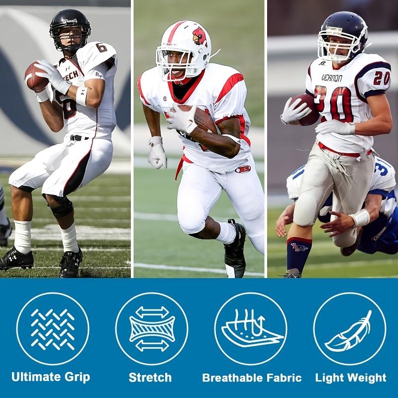 Polyester Football Gloves Adjustable Wrist Strap for Sports & Outdoor Activities Rugby Gloves Water Resistant Breathable  Gloves