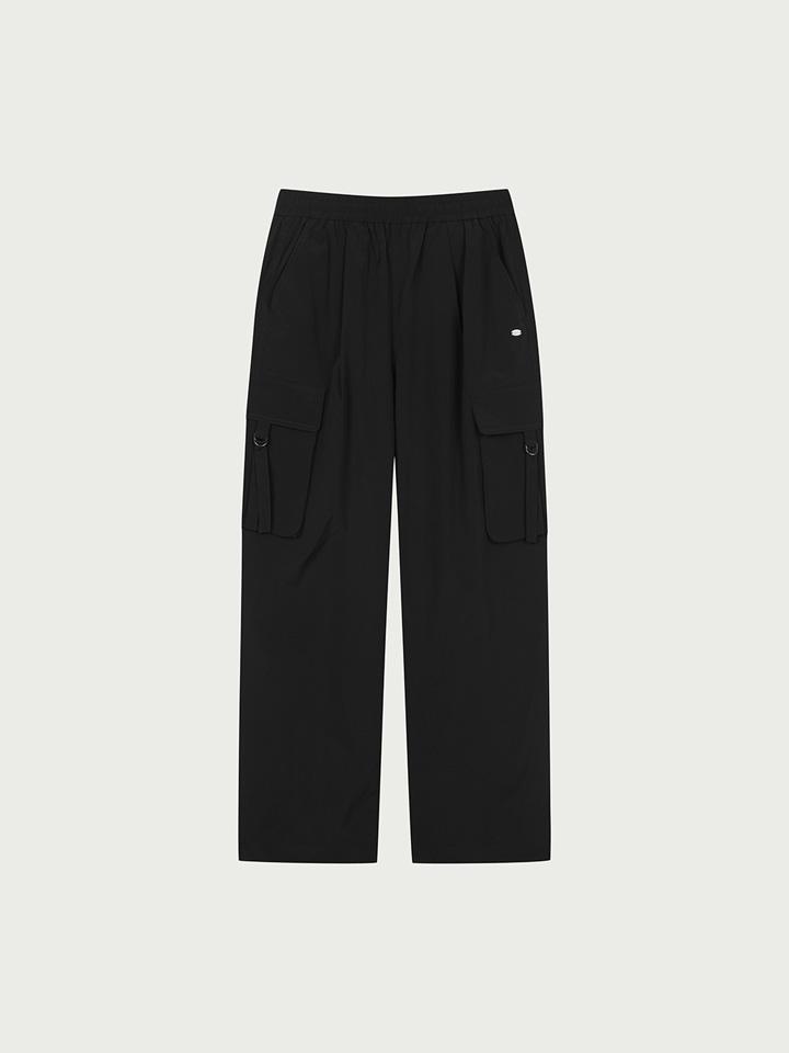 HANGTEN Women'S Nylon Spandex Cargo Wide Pants _100(10570-150-402-41)