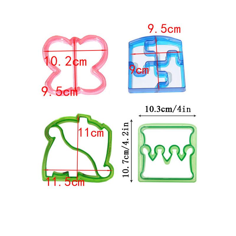 Sandwich Cutters Set for Children Food Cookie Maker Bread Biscuits Mold DIY Cute Shape Baking Accessories for Lunch Bento Box
