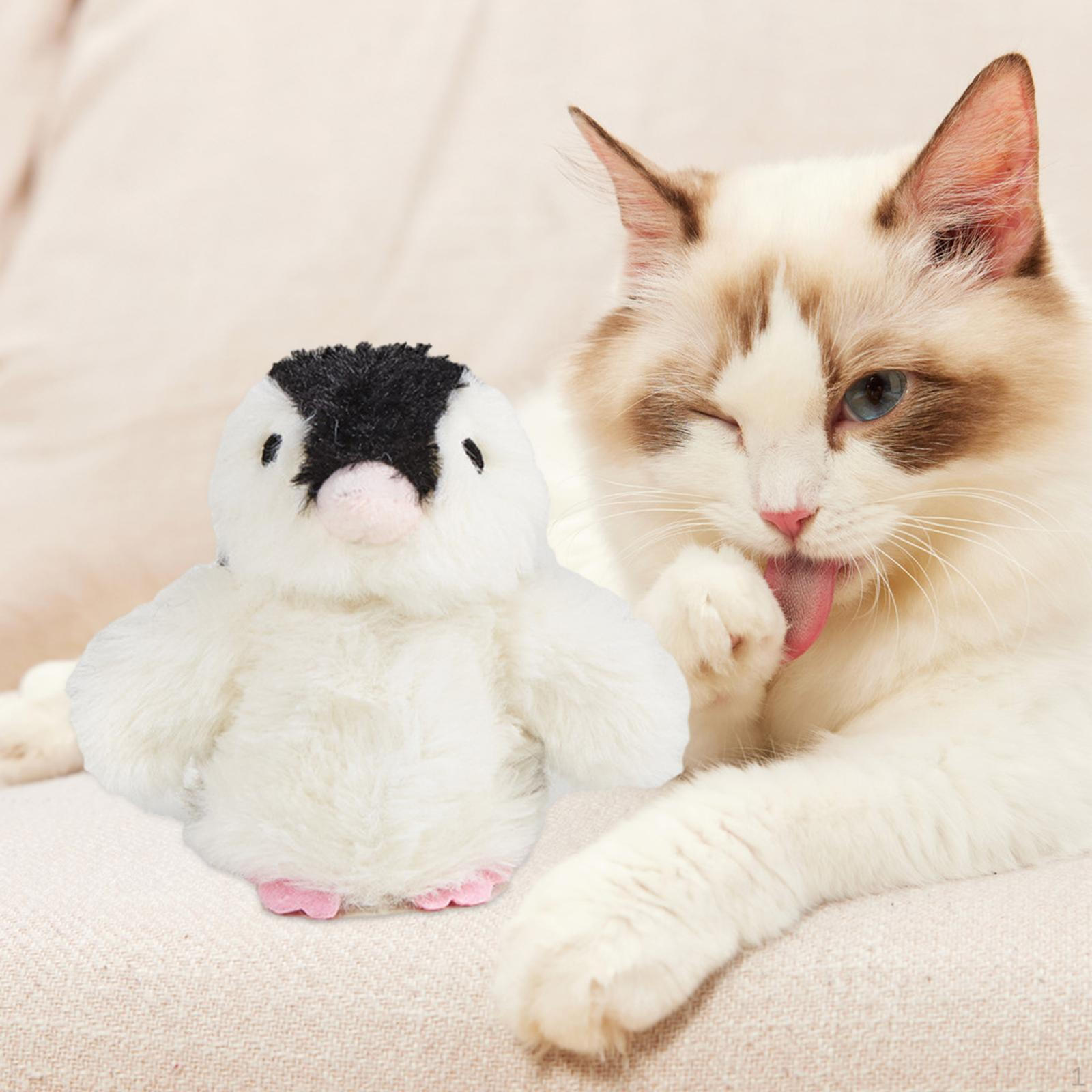Automatic Chirping Penguin Toy Interactive Cat Make Sound Activated Pet Supplies Flapping Wing