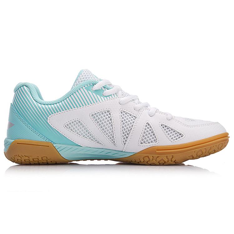 Li Ning Storage Textile, Synthetic Leather Cushioning Support Balance Low top Training Shoes Women's White Blue APTM004-3
