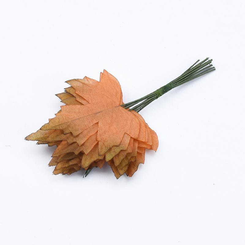 12pcs Fake Leaf Silk Green Leaves for Party Wedding Home Decoration Scrapbooking Craft Diy Gifts Box Cheap Artificial Plants