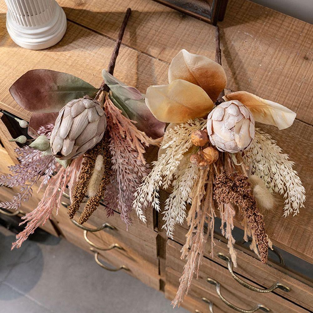 Cloth Artificial Flower Bouquet Colorful Leaves Simulation Flower  Home Decoration