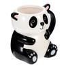 Keramisk vattenkopp Tecknad panda-design Slät kant för vardagsbruk Perfekt för presenter och heminredning Djurformad kopp