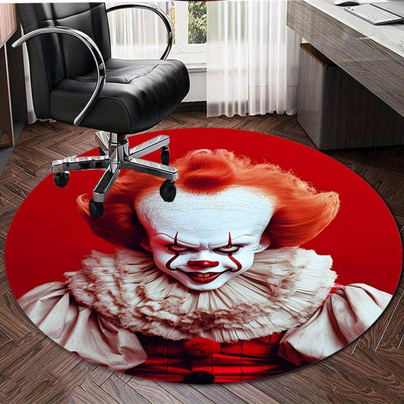 1pc Pennywise2 Design Printed Area Round Carpet for Bedroom Living Room Home Decor Rugs Mat Non Slip Mat Rug for Bedside