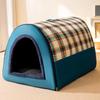Soft Dog House Cat Houses For Indoor Cats Portable Cat Bed Dog Kennel Folding Detachable Cat Nest for Pets with Removable Cush