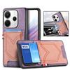 For Xiaomi Redmi Note 14 4G (163.25x76.55x8.16mm) Phone Case Retro Jean Cloth Texture Leather Back Cover with Card Holder