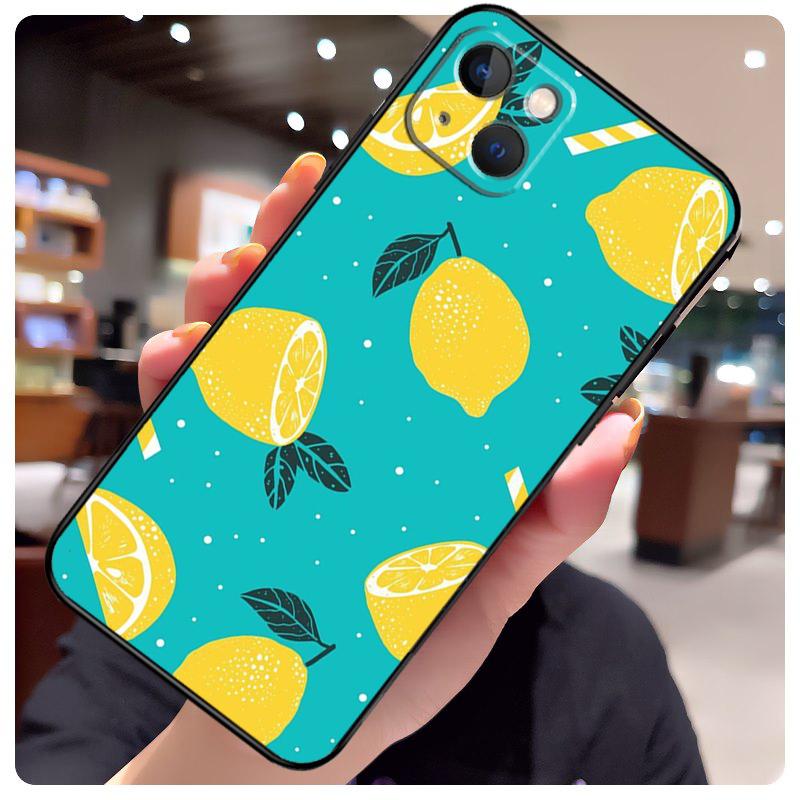 Fruit Lemon Case For iPhone 16 Pro Max 14 13 12 11 15 17 Pro Max mini 15 16 Plus 16e 17 Air Phone Cover