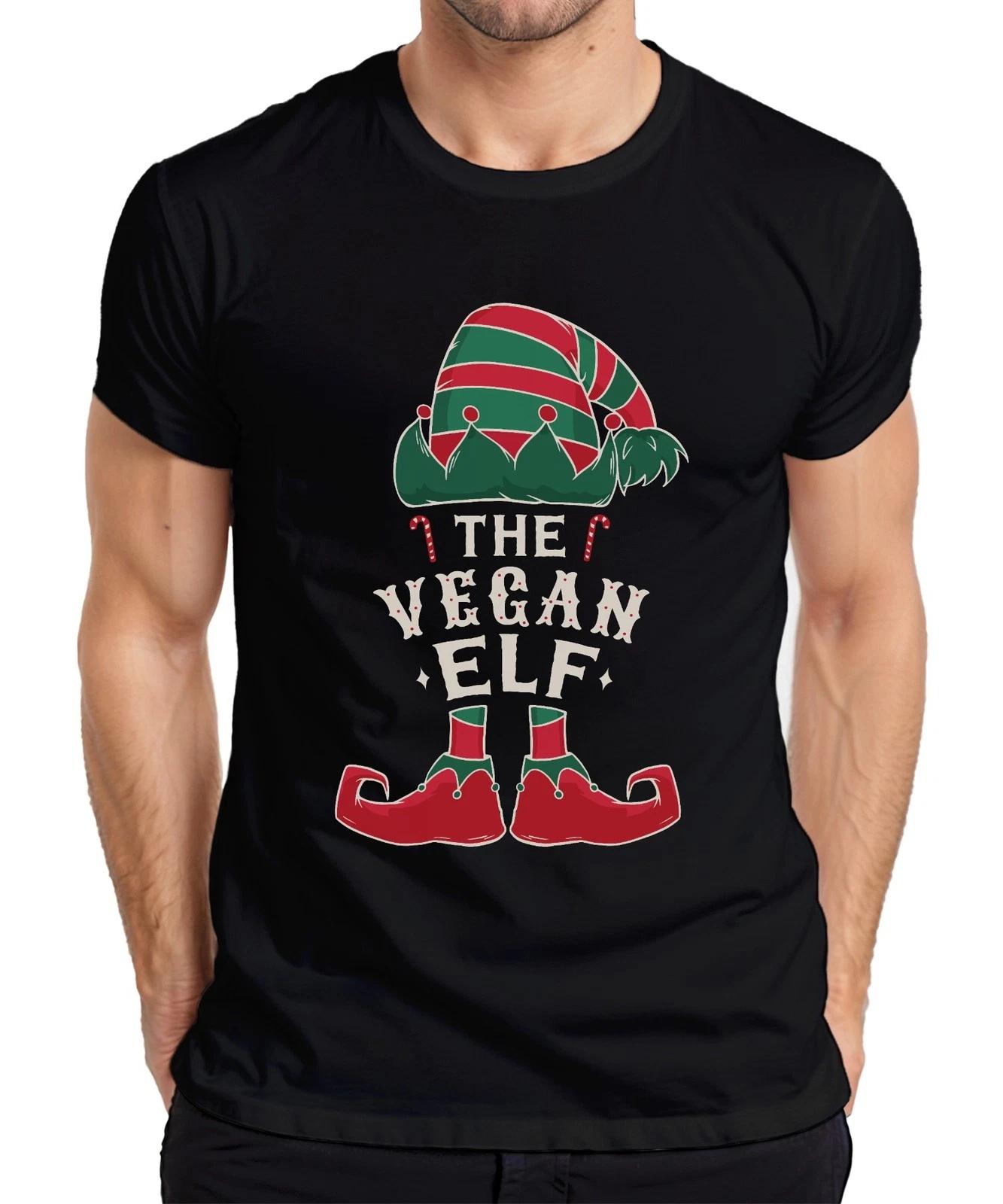 Vegan Elf Vegan - Christmas Xmas Gift Xmas Mens T-Shirt- S