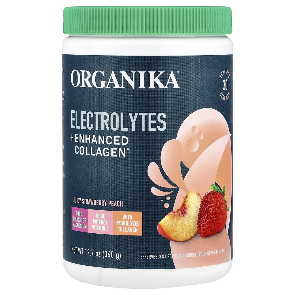 Electrolytes + Enhanced Collagen™, Juicy Strawberry Peach, 360G(12.7Oz)