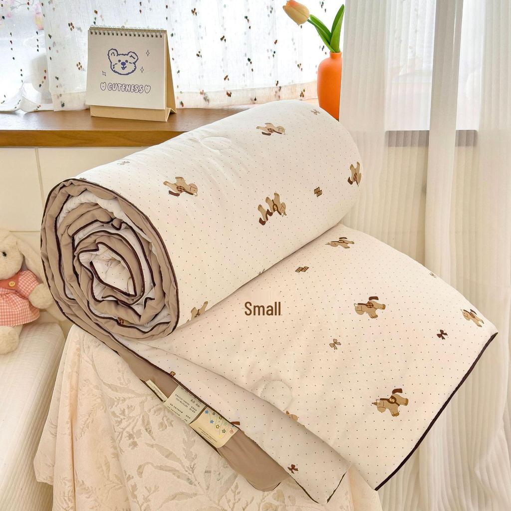 Class A Soybean Fiber Cartoon Print Summer Quilt - Double Layer Gauze Air Conditioning Quilt