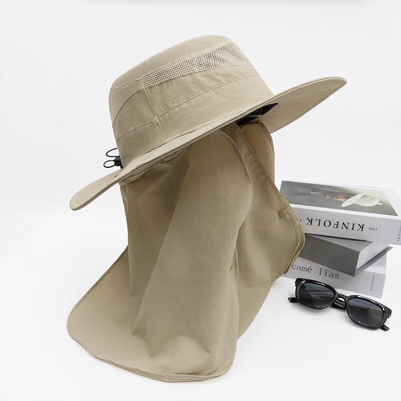 JIAOXIU Outdoor Sun Protection Fisherman Hat with Face Shield One Size