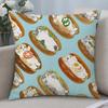 Character Mofusand Cushion Cover Cushion Covers Natural Linen Breathable Sofa Bedroom Decor Pillowcase