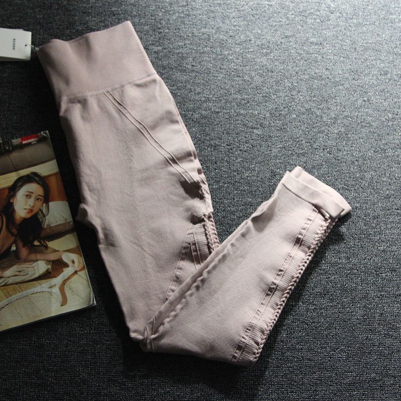 

Hollow Breathable Quick-Dry Yoga Pants Bra Fitness Suit Loli Style Light Pink L