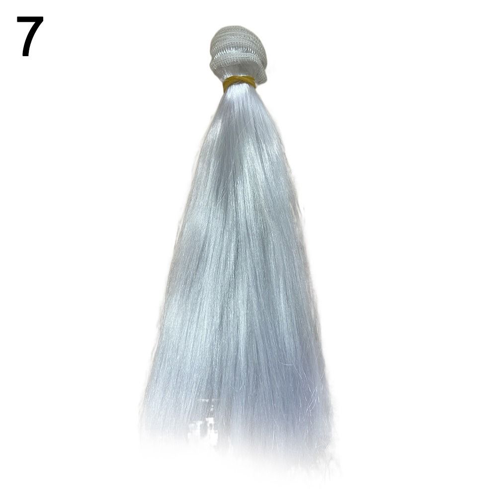 

1 шт. Высококачественное синтетическое волокно 10 см Парик Волосы Длинные Прямые Кукольные Парики DIY Кукольные Аксессуары 7