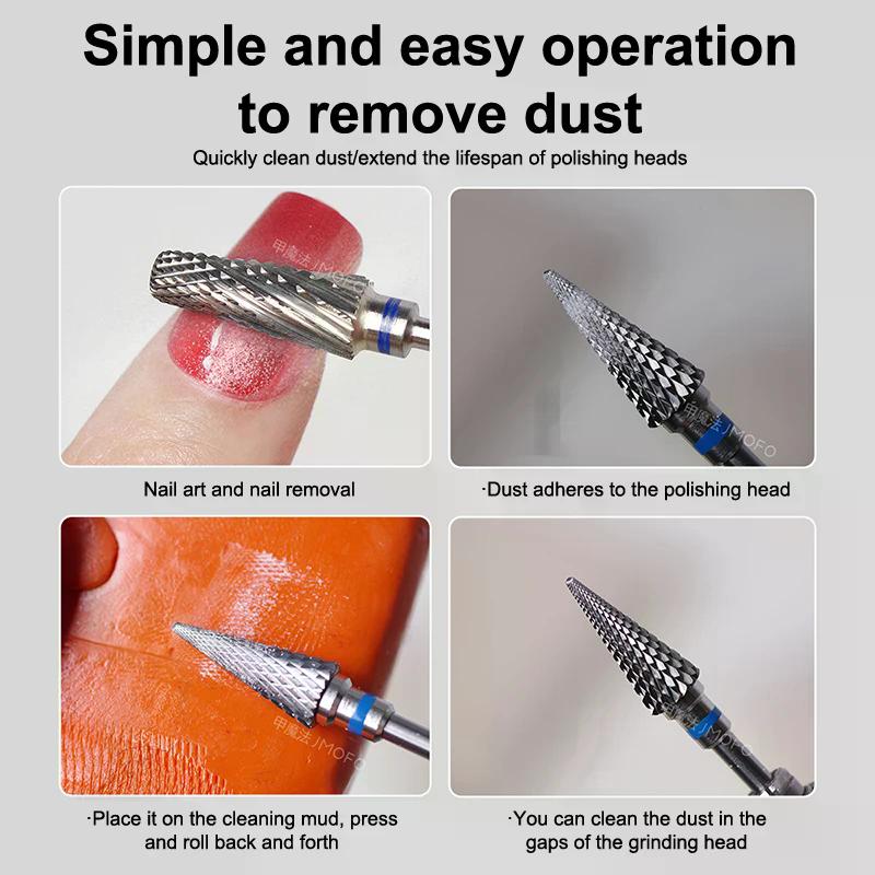 Professional Nail Drill Bit Cleaning Putty Deep Clean Easily Remove Residual Glue Debris From Nail Files Manicure Tools