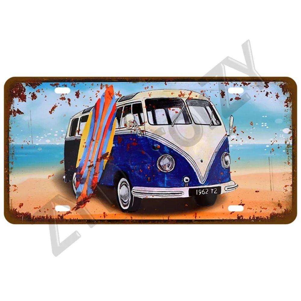 Vintage Route 66 Cars Metal Tin Sign Bar Club Tire Shop Decor