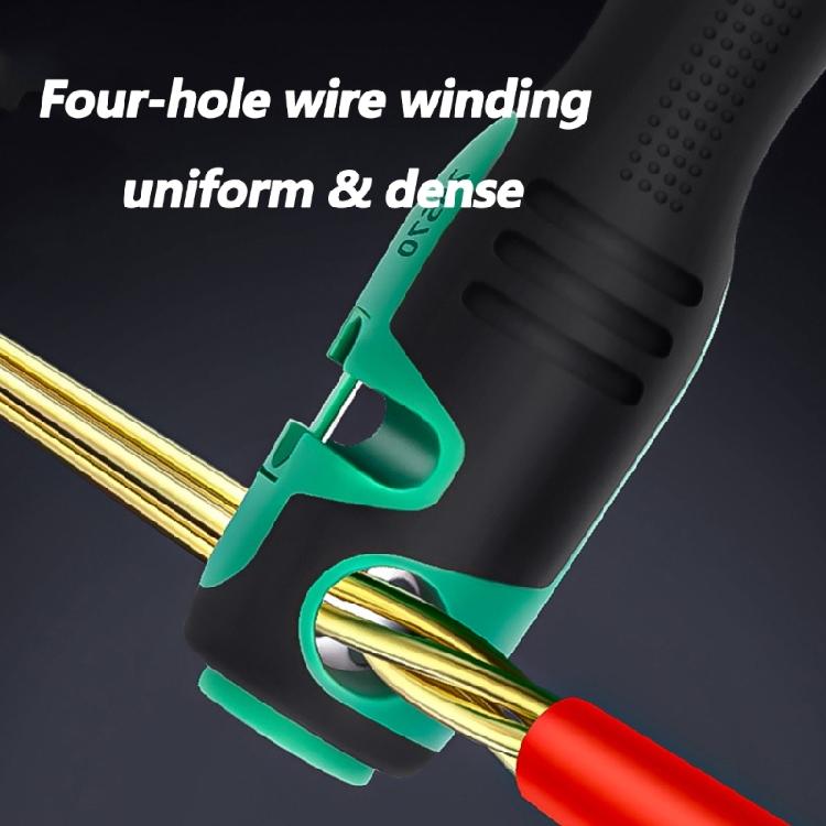 Outil Tournevis Ergonomique Avec Fonctionnalité de Dénudage et d'Enroulement et Têtes Interchangeables Plates/Cruciformes