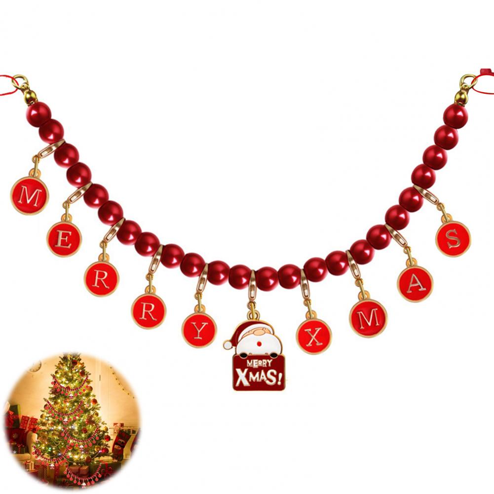 Rust-resistant Christmas Decoration Holiday Decoration Pendant Vintage Enamel Bead Christmas Garland for Festive for Tree