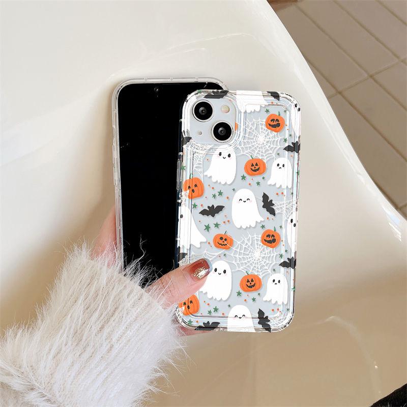 Halloween-Geist ist geeignet für iPhone17 Handyhülle Apple 16Pro Airbag 14/15 Generation Fabrik Anti-Drop 13