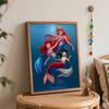 Disney DIY Ariel Mermaid Painting Kit Home Wall Decor Handmade Gift for The Little Mermaid Fans Wall Art Craft Modern Decoration