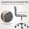 Armless Swivel Office Chair With Adjustable Height Study Chair Upholstered In Pu 120 Kg Load Dark Gray