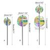 Yard Patio Farm Reflective Pinwheels with Stakes Plant Flower Garden Decoration