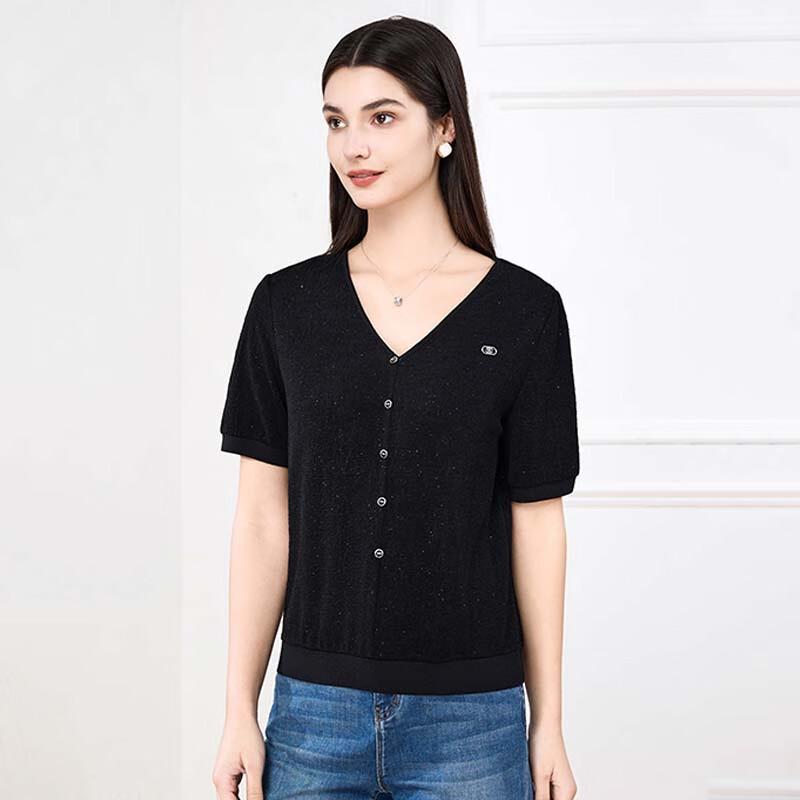 JESSIE Women s Acetate V-Neck T-Shirt S