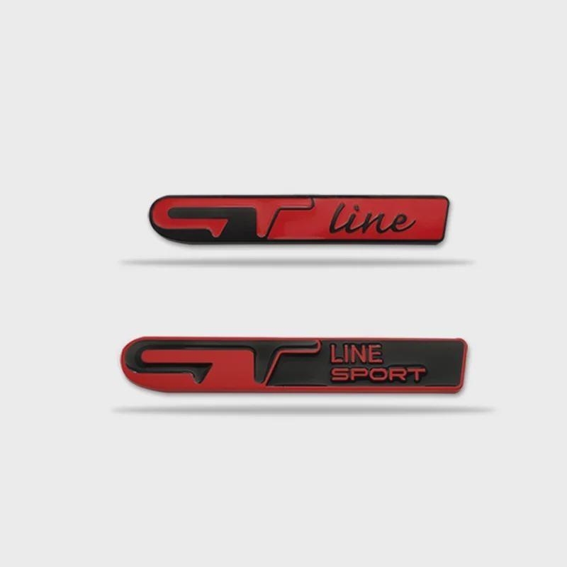3D Metal GT LINE SPORT Logo Car Rear Trunk Fender Emblem Badge Sticker