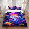 3pcs Colorful Jellyfish Bedding Set - Includes One Quilt Cover and Two Pillowcases (No Core) - Anime Cartoon Design, Perfect for Bedroom and