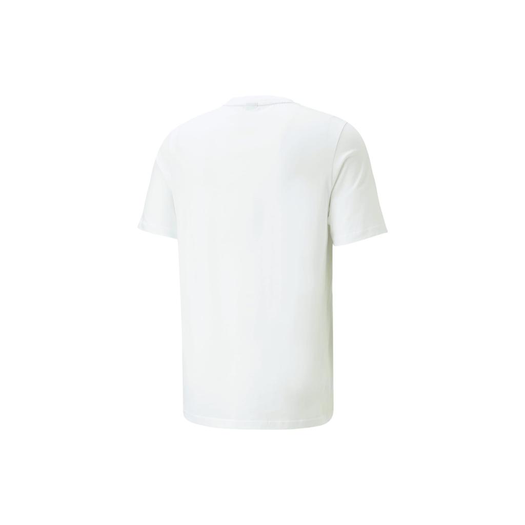 Puma T-Shirt mit Logo-Print, Rundhalsausschnitt, kurze Ärmel, Herren-Oberteile, Weiß 538175-04